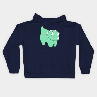 Cute Light Green Triceratops Kids Hoodie